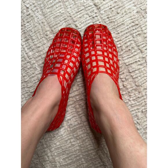 Jelly Mesh Ballet Flats for Women Clear Hollow Jellies Flat Sandals - Picture 8 of 9